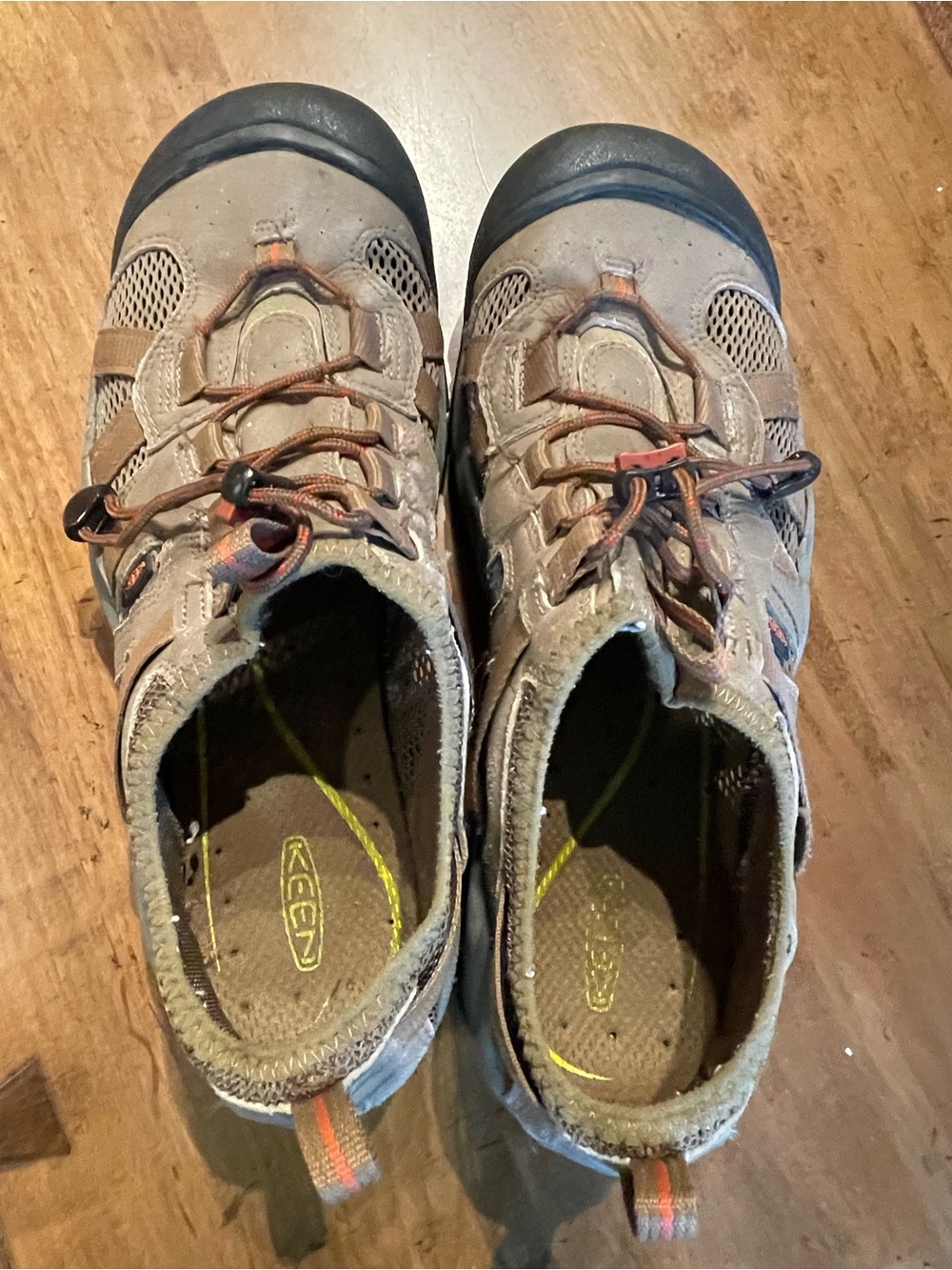 Keen Men's Brown and Orange Waterproof Hiking Sandals